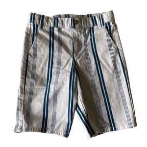 Jacadi Paris Boy’s Striped Bermuda Shorts Blue Size 6A